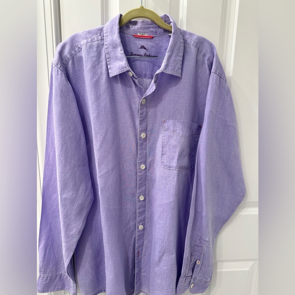 Tommy Bahama men’s Lavender Linen L/S casual Shirt